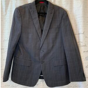 John Varvatos USA Gray Plaid Two-Button Blazer Men's Size 42R